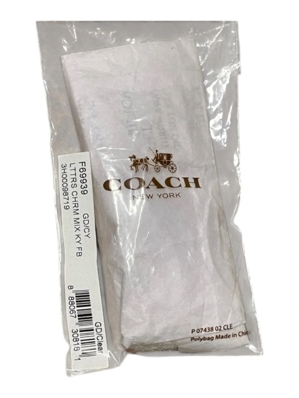 Coach COACHLetter Dangle Disc Keychain, Limited Edition NWT - Picture 4 of 4